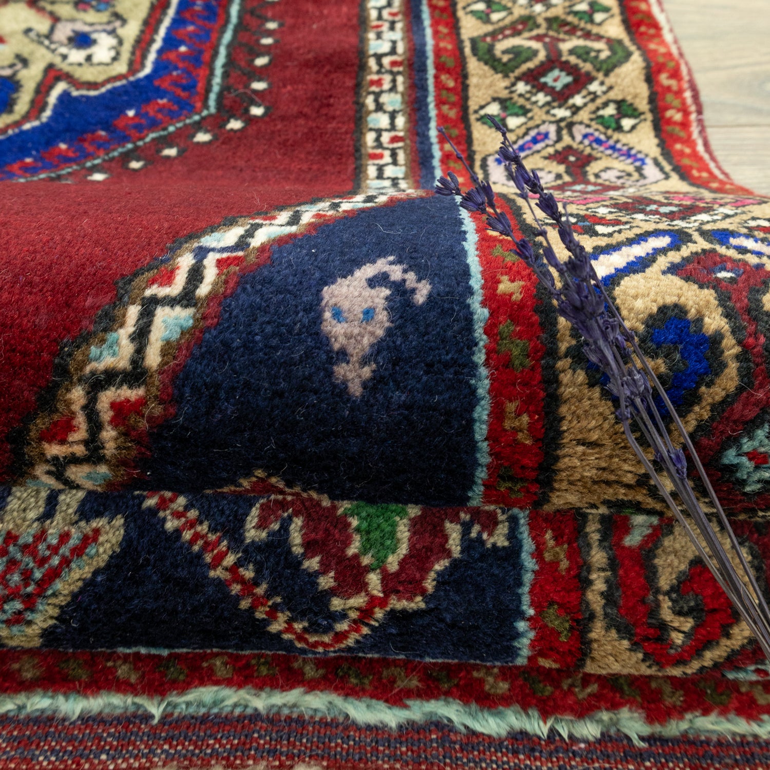 Yahyalı El Dokuma Yün Halı 103x223 Cm