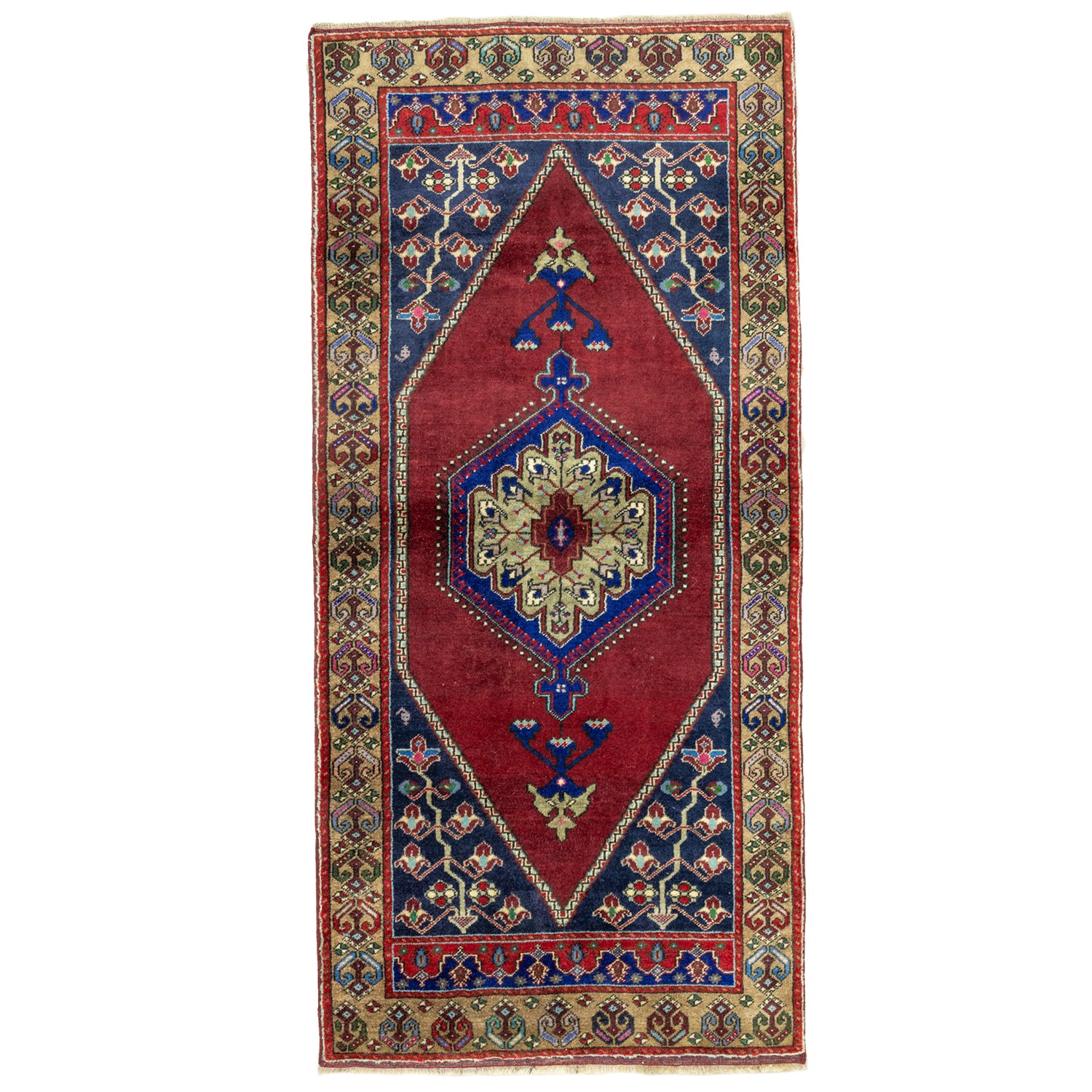 Yahyalı El Dokuma Yün Halı 103x223 Cm