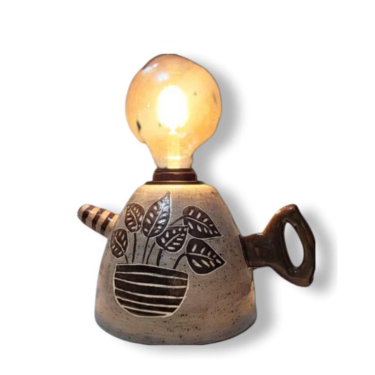 Yapraklı Çaydanlık Formlu Abajur