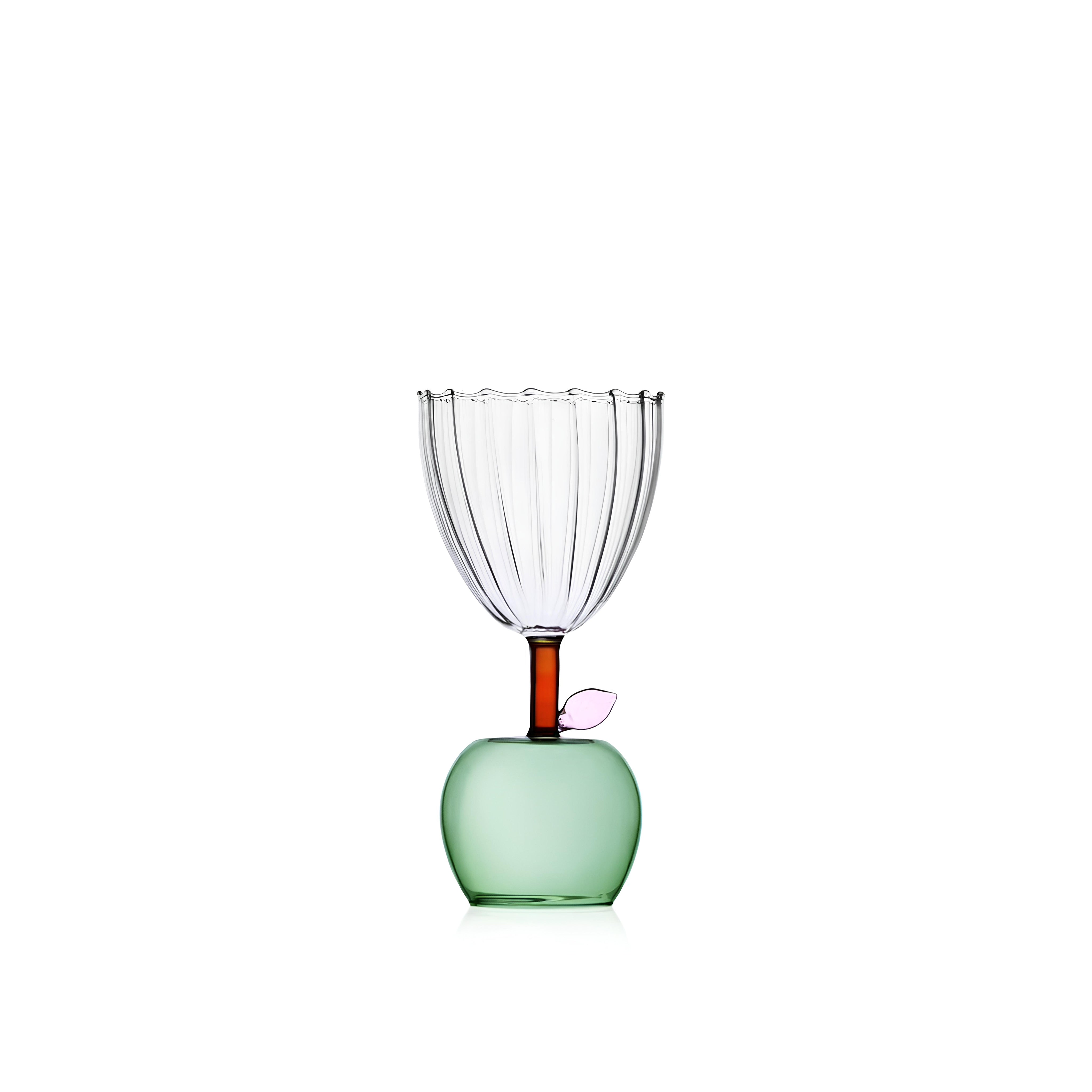 Yeşil Elma Tabanlı Cam Bardak