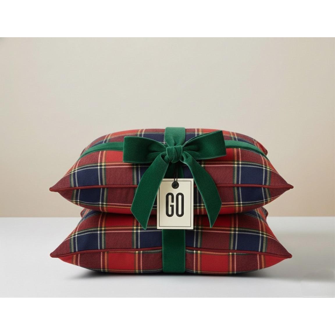 Yılbaşı Tartan Ekosesi Kırlent Kılıfı (2'li Set)