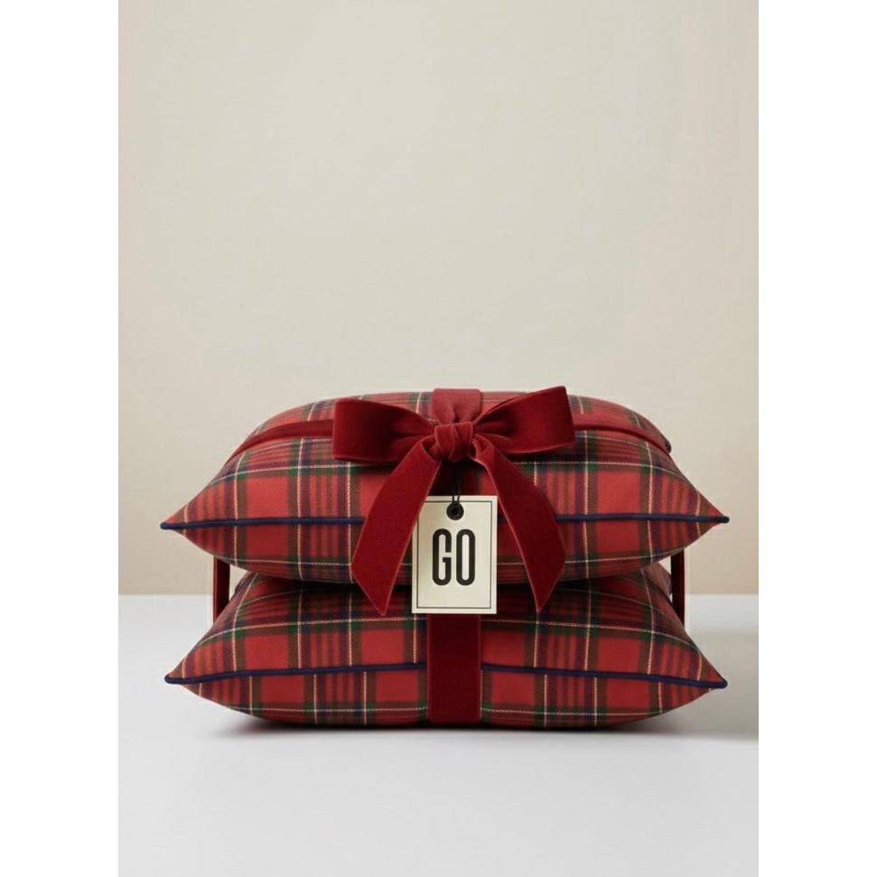 Yılbaşı Tartan Ekosesi Kırlent Kılıfı (2'li Set)