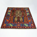 Yünden El Dokuma Hayat Ağacı Motifli Afgan Halısı 147x179 Cm