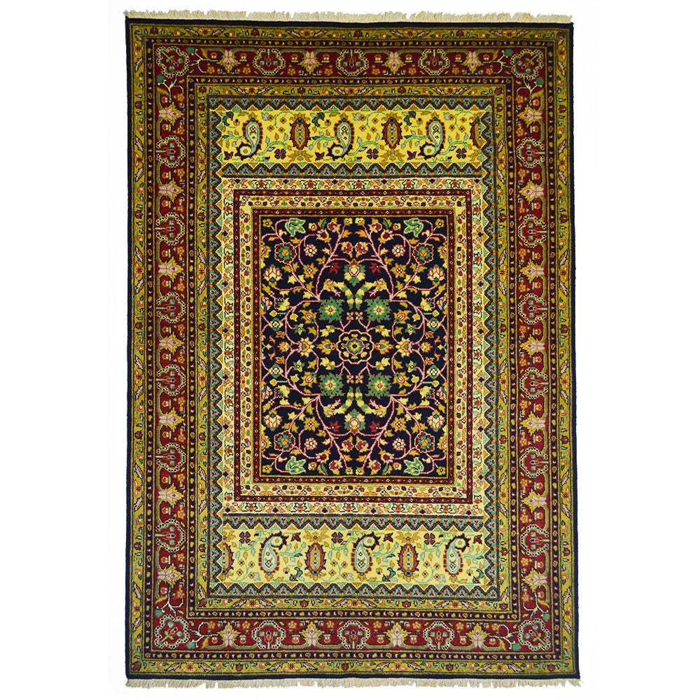 Yünden El Dokuma Uşak Halısı 124x182 Cm