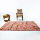 Zeki Müren Tasarımı Pembe Renk Retro Isparta Halısı 123X211 Cm