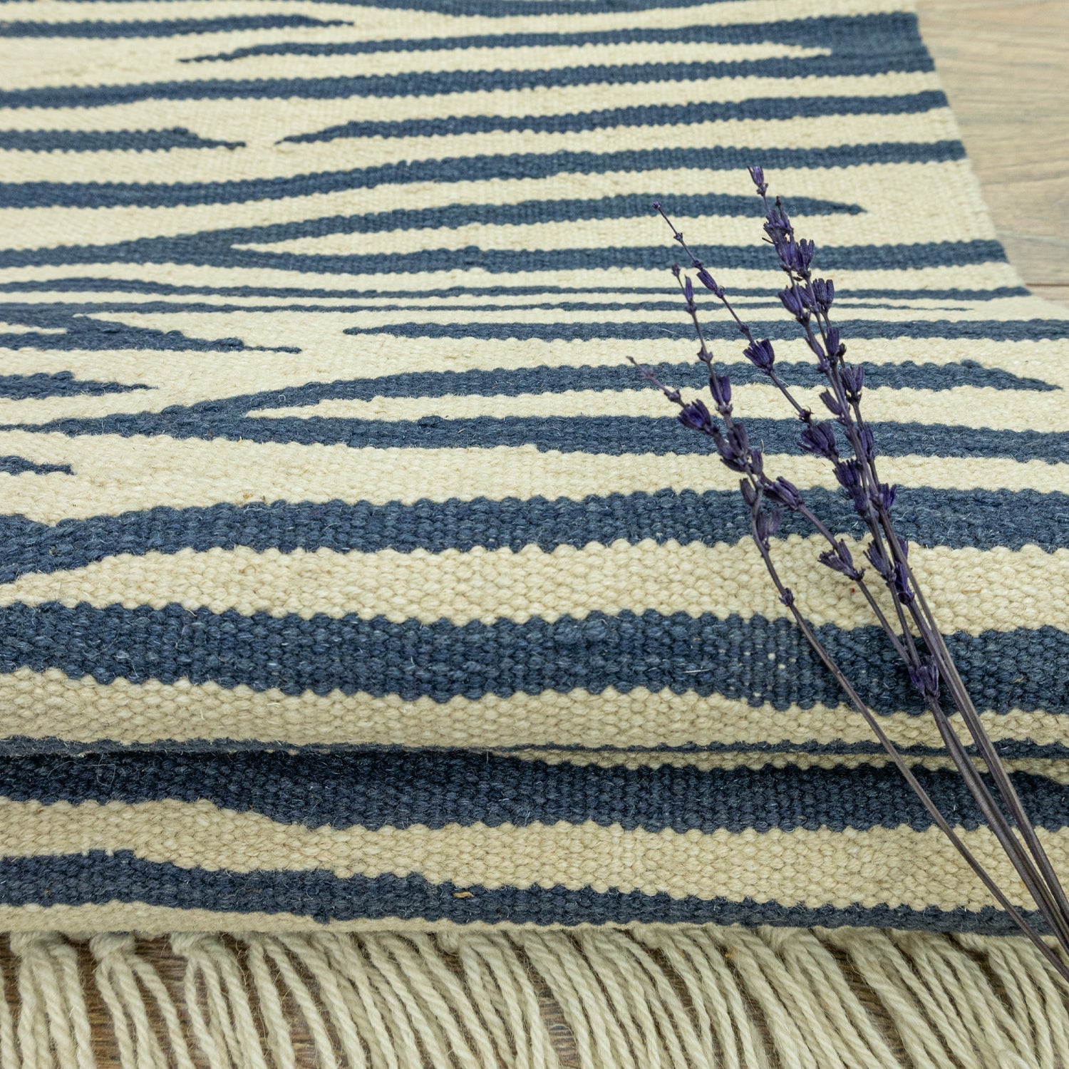 Zeta Zebra Desenli El Dokuma Kilim 111x176 Cm