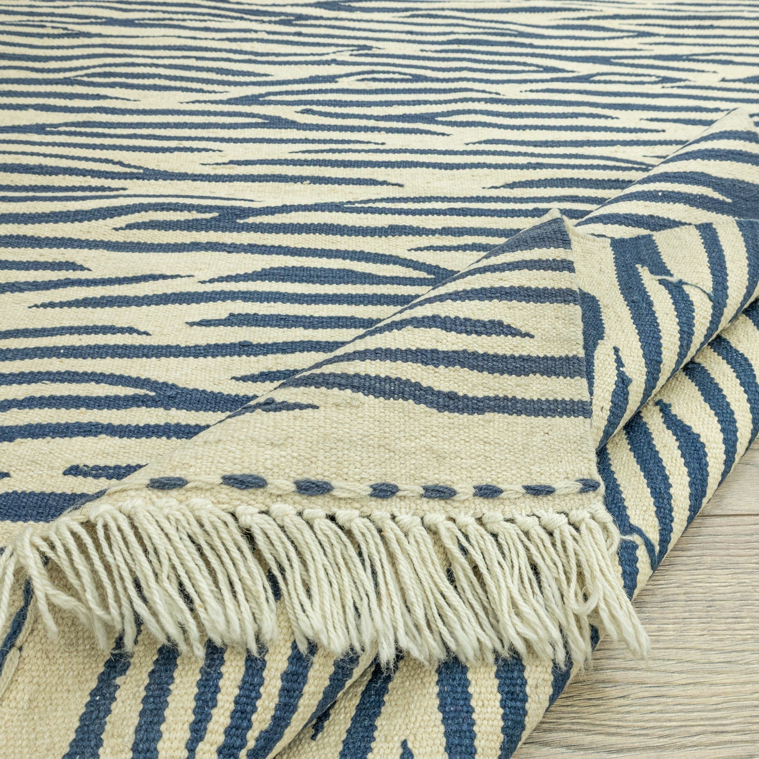 Zeta Zebra Desenli El Dokuma Kilim 111x176 Cm
