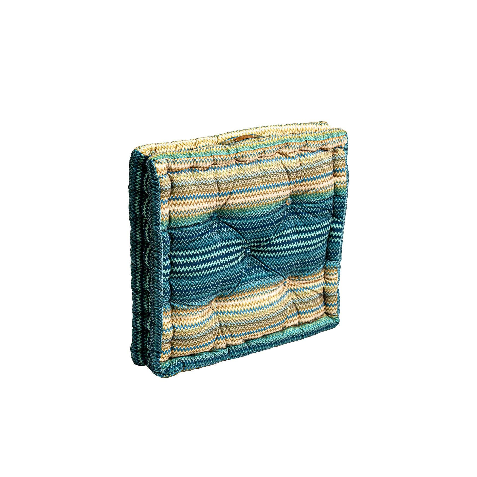 Zigzag Bisküvi Minder - Mavi