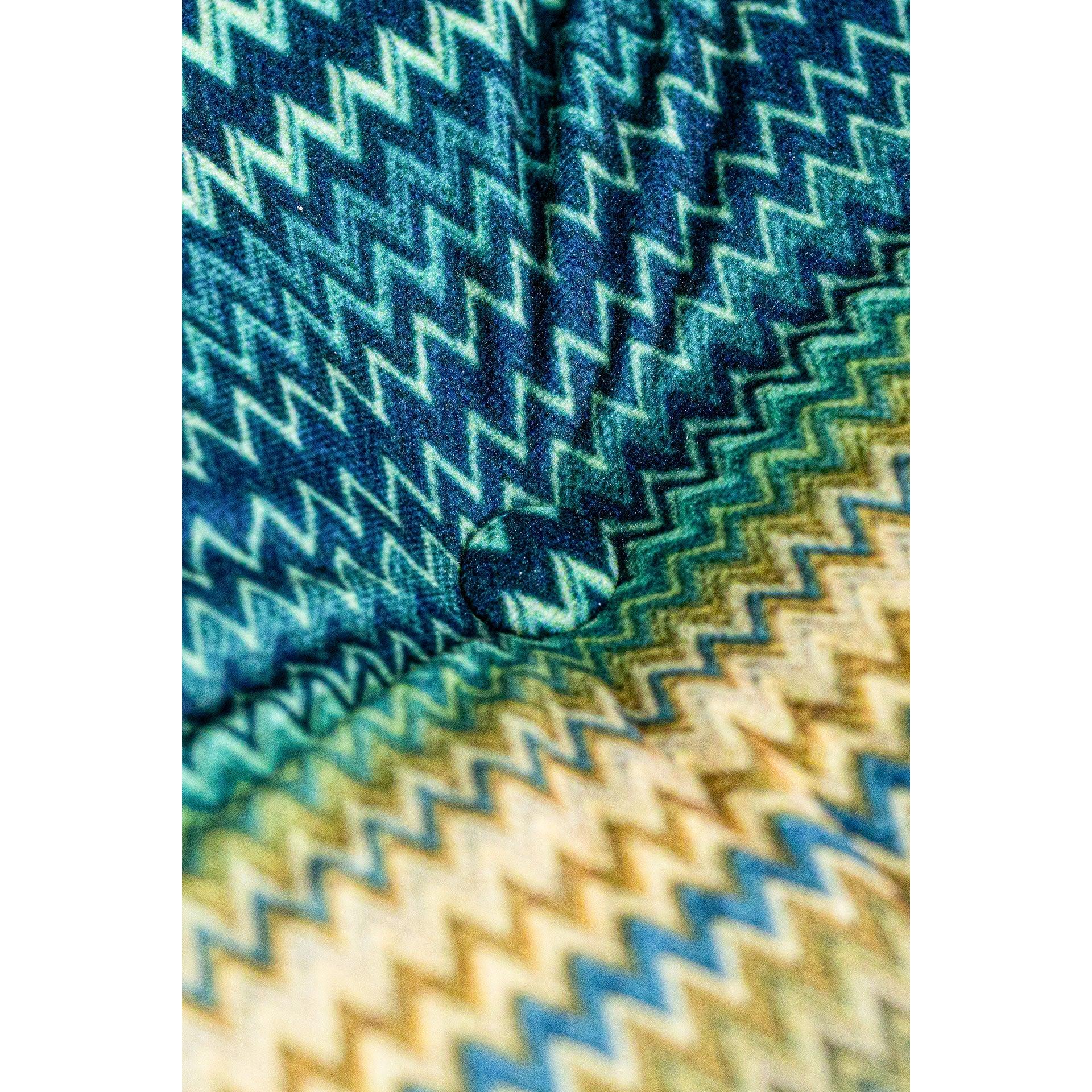 Zigzag Bisküvi Minder - Mavi