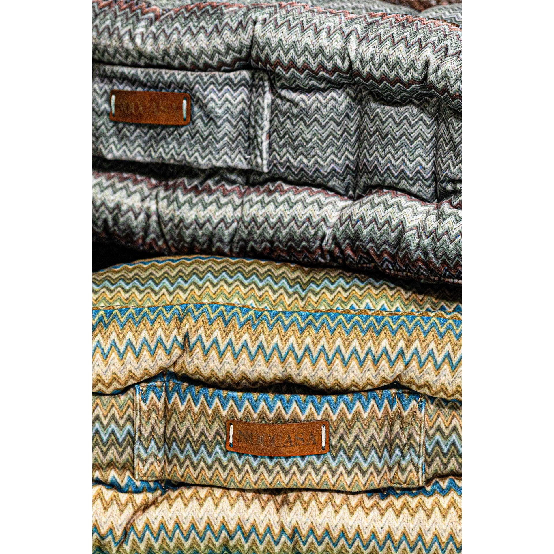 Zigzag Bisküvi Minder - Mavi