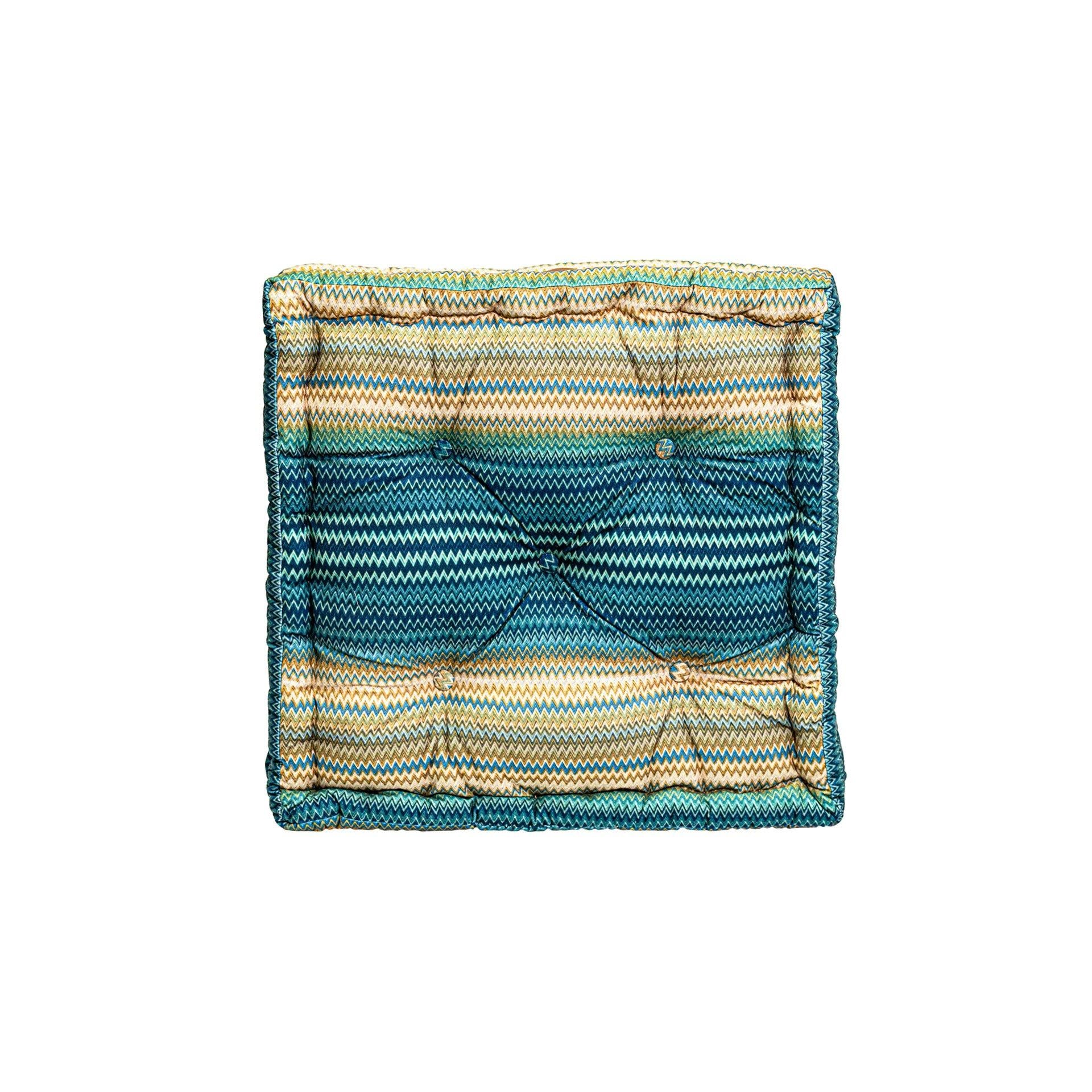 Zigzag Bisküvi Minder - Mavi