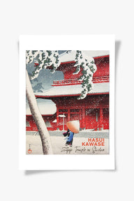 Zojoji Temple In Shiba Hasui Kawase Baskı-Fine Art Baskı-ODA.products-30x40 Cm-Çerçevesiz-NowShopFun