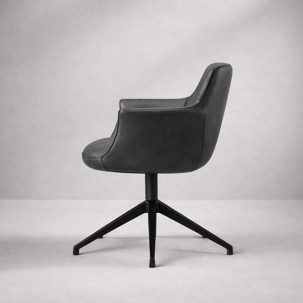 Arte Döner Sandalye | Modern Deri & Metal Ayaklı Tasarım