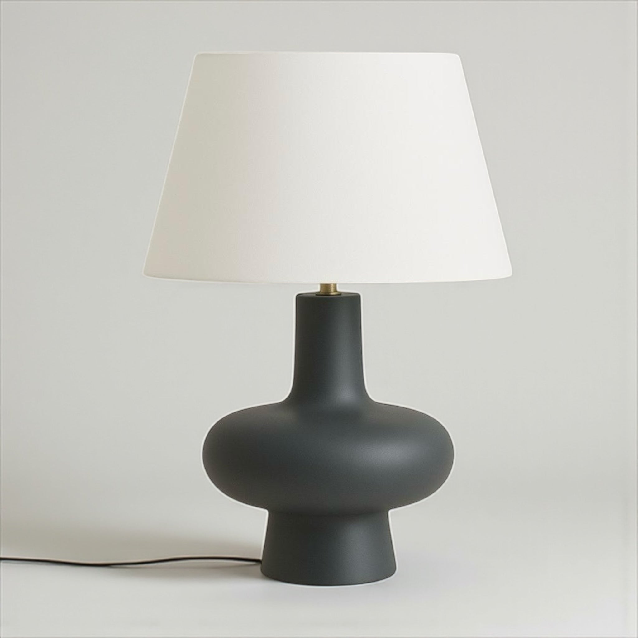 Abba Gold Detaylı Antrasit Modern Abajur-Abajur-Palma Riva-NowShopFun