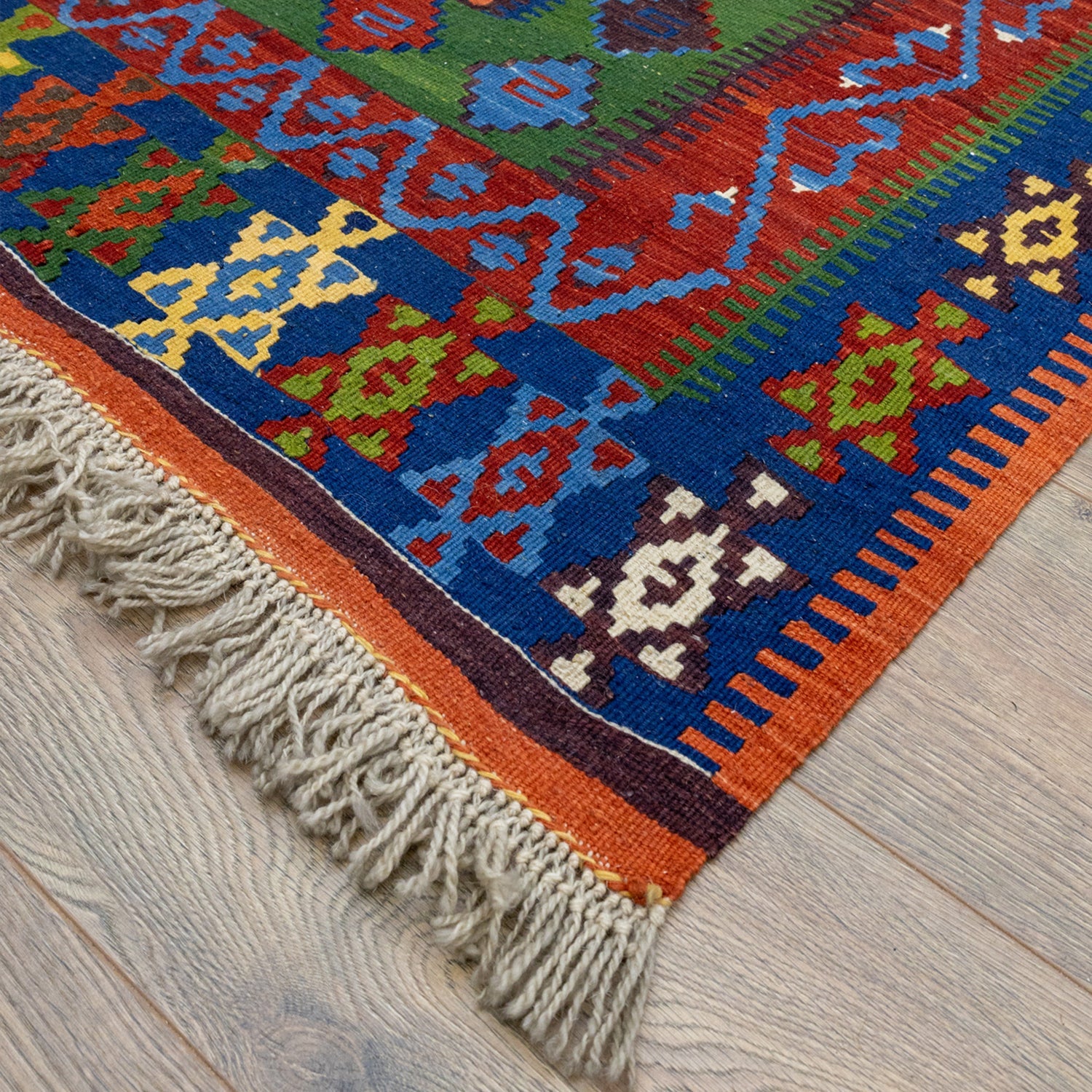 Abçar El Dokuma İnce Vintage Köy Kilim 141x184 cm