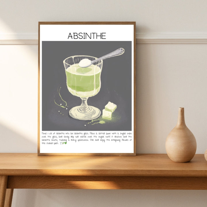 Absinthe Cocktail Art Print Tasarım Poster-Tablo-Muff Atelier-21x30cm-NowShopFun