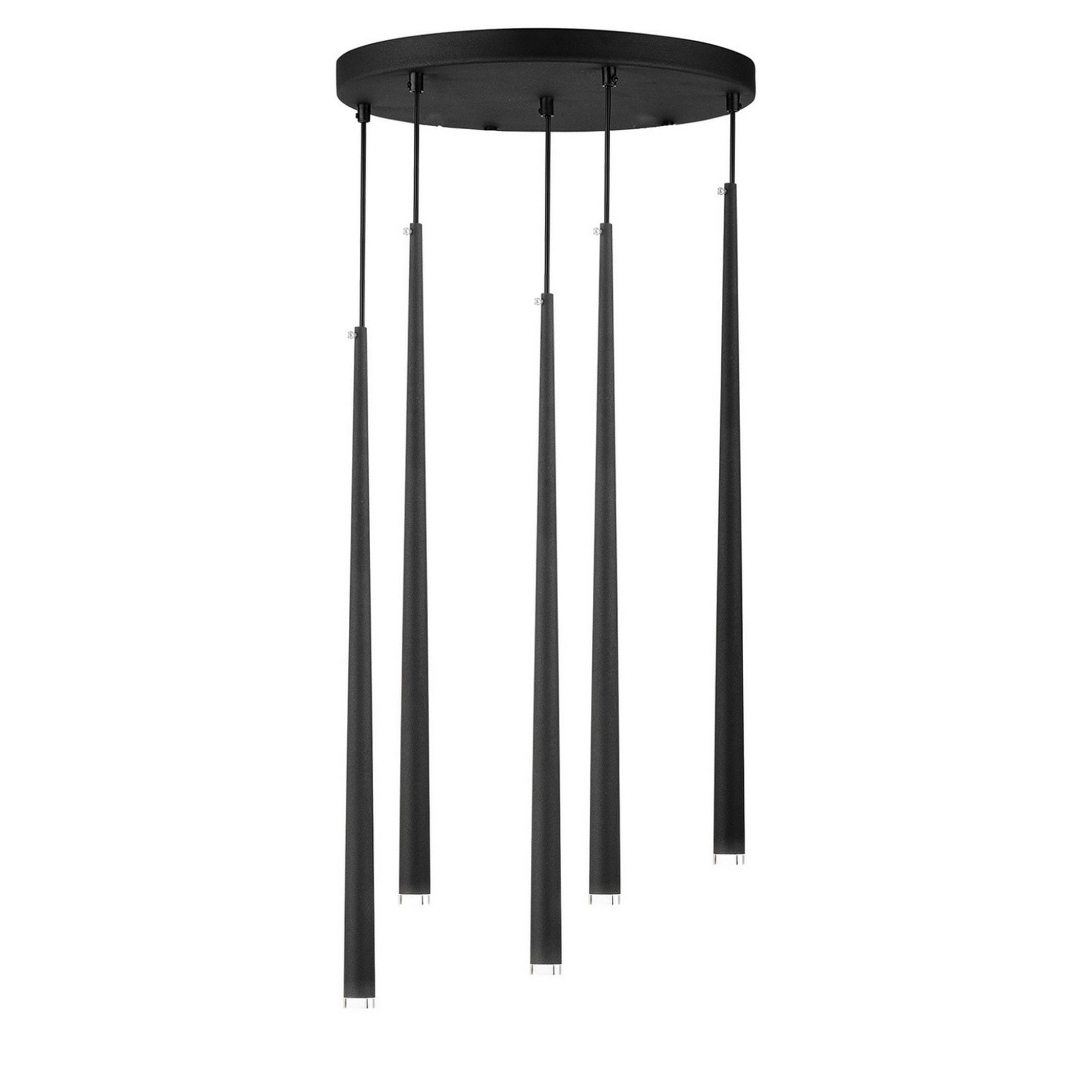 Konik Sarkıt 25 Cm Yuvarlak Rozanslı Led Avize