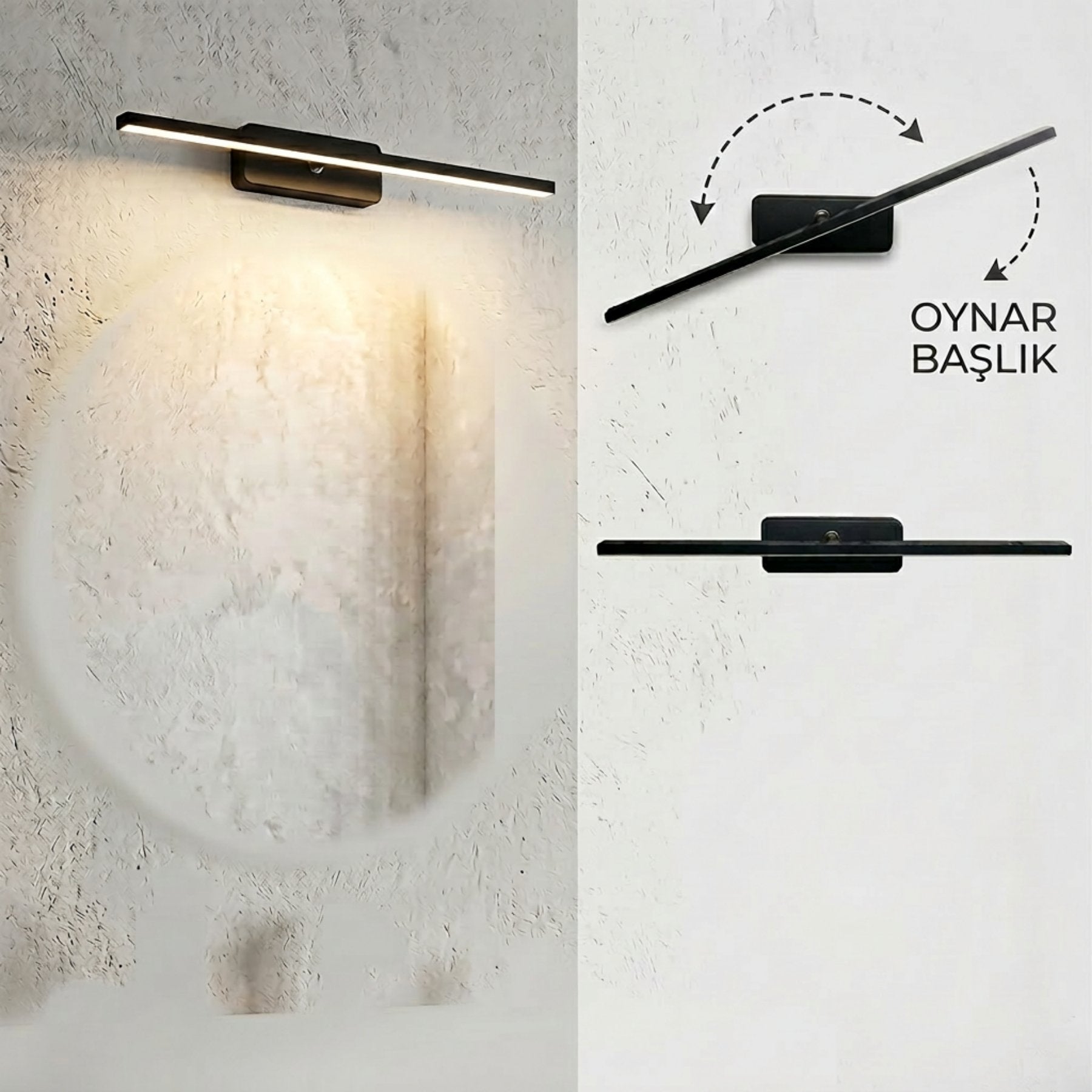 Tablo Ve Ayna Üstü Mafsallı Aplik