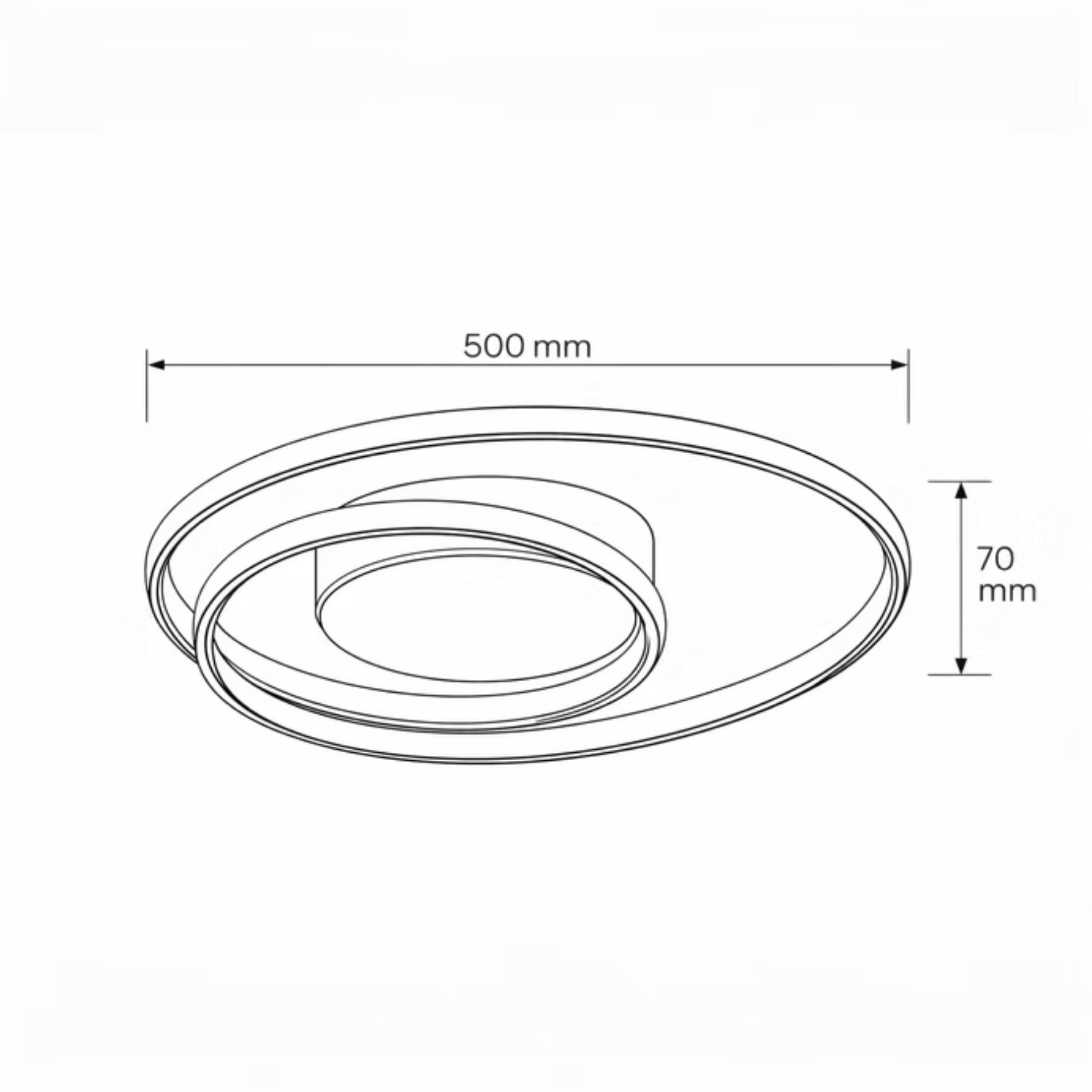 Salto Plafonyer Led Avize 50 Cm
