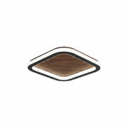 Nuvora Ahşap Detaylı Plafonyer Led Avize 30 x 30 Cm