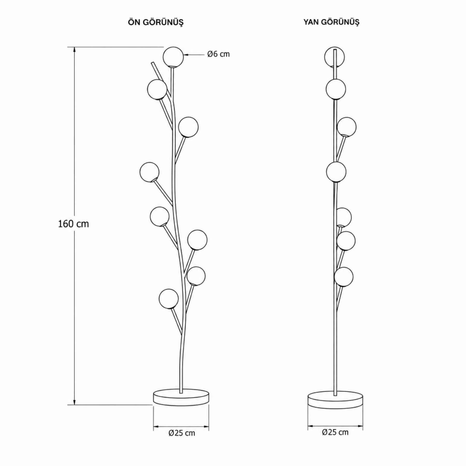 Alceo Led Lambader 160 Cm