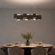 Chimney Sarkıt Led Avize-Avize-Voxlamp-Siyah-3000 Kelvin-NowShopFun