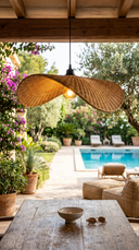 Nordic Premium Rattan Sarkıt Avize