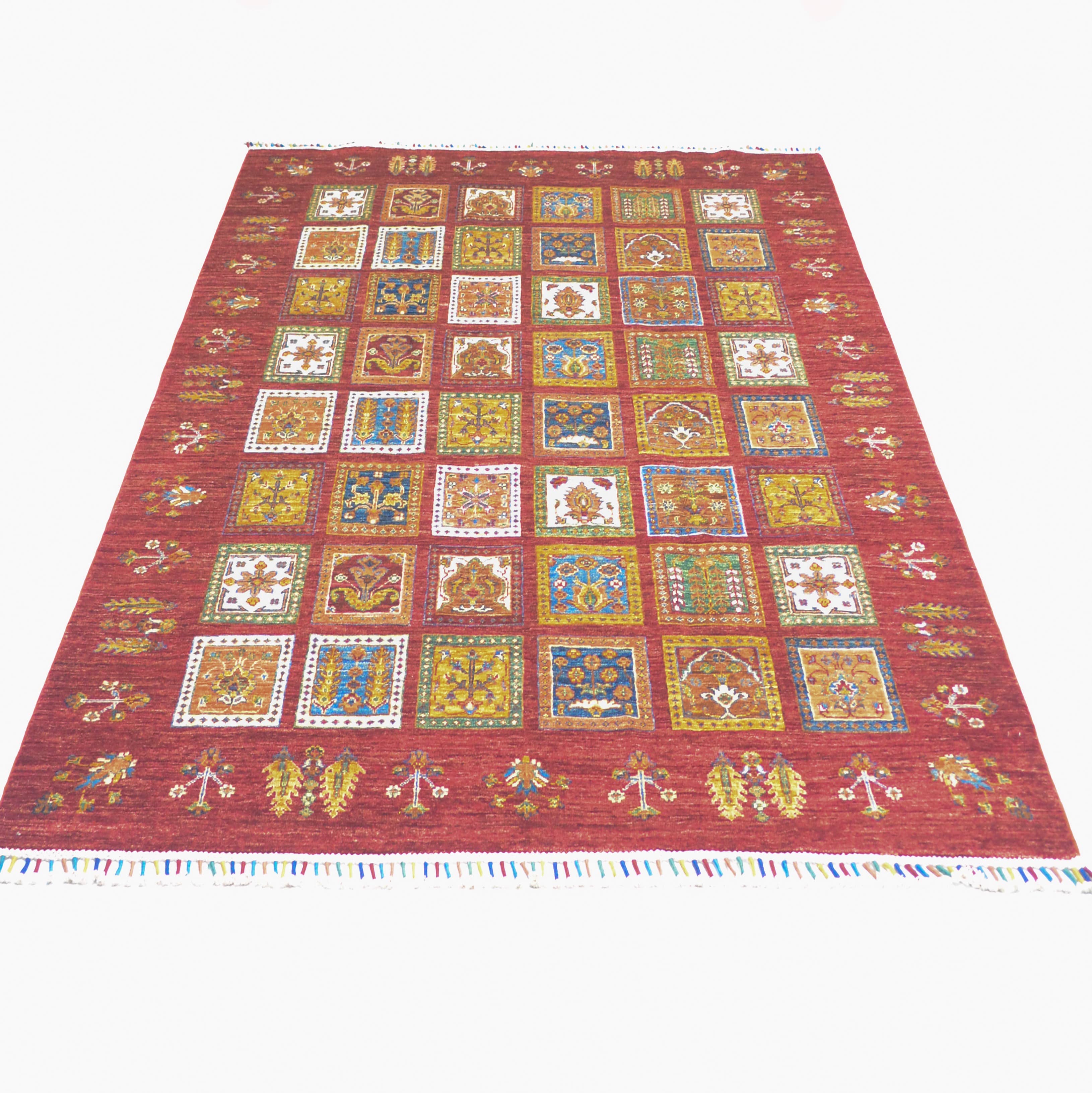 Afgan Binbirgece El Dokuma Halısı 174x231 cm