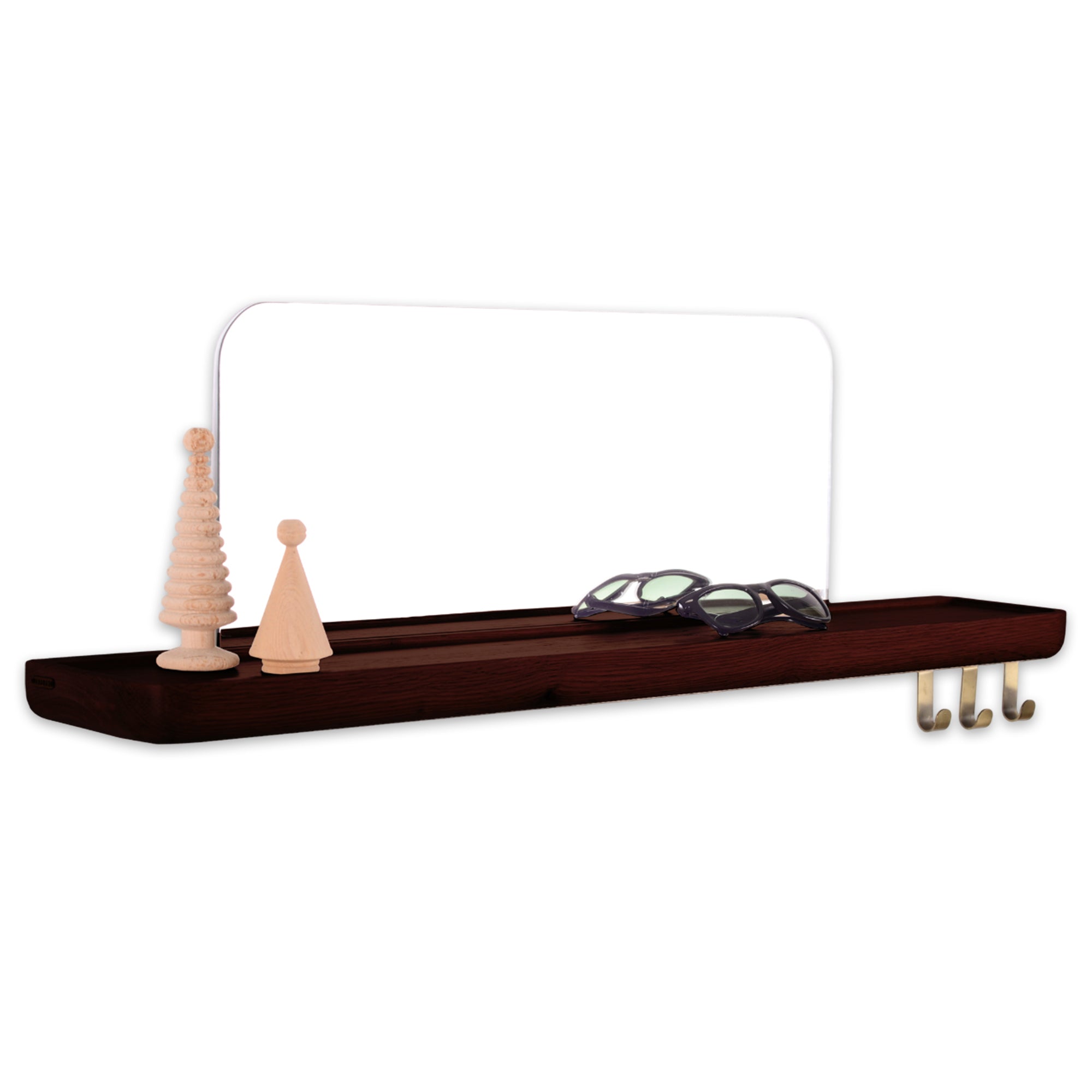 Mirrored Wooden Floating Shelf