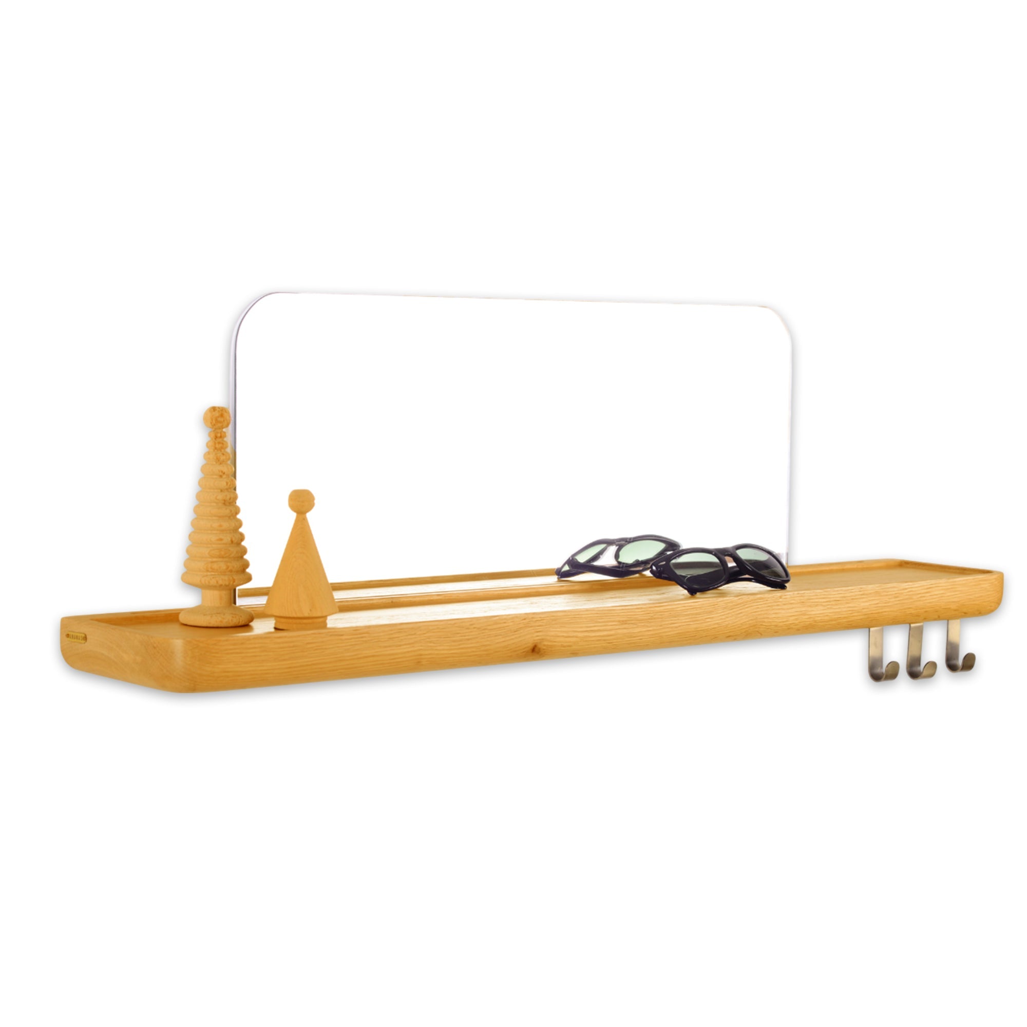 Mirrored Wooden Floating Shelf