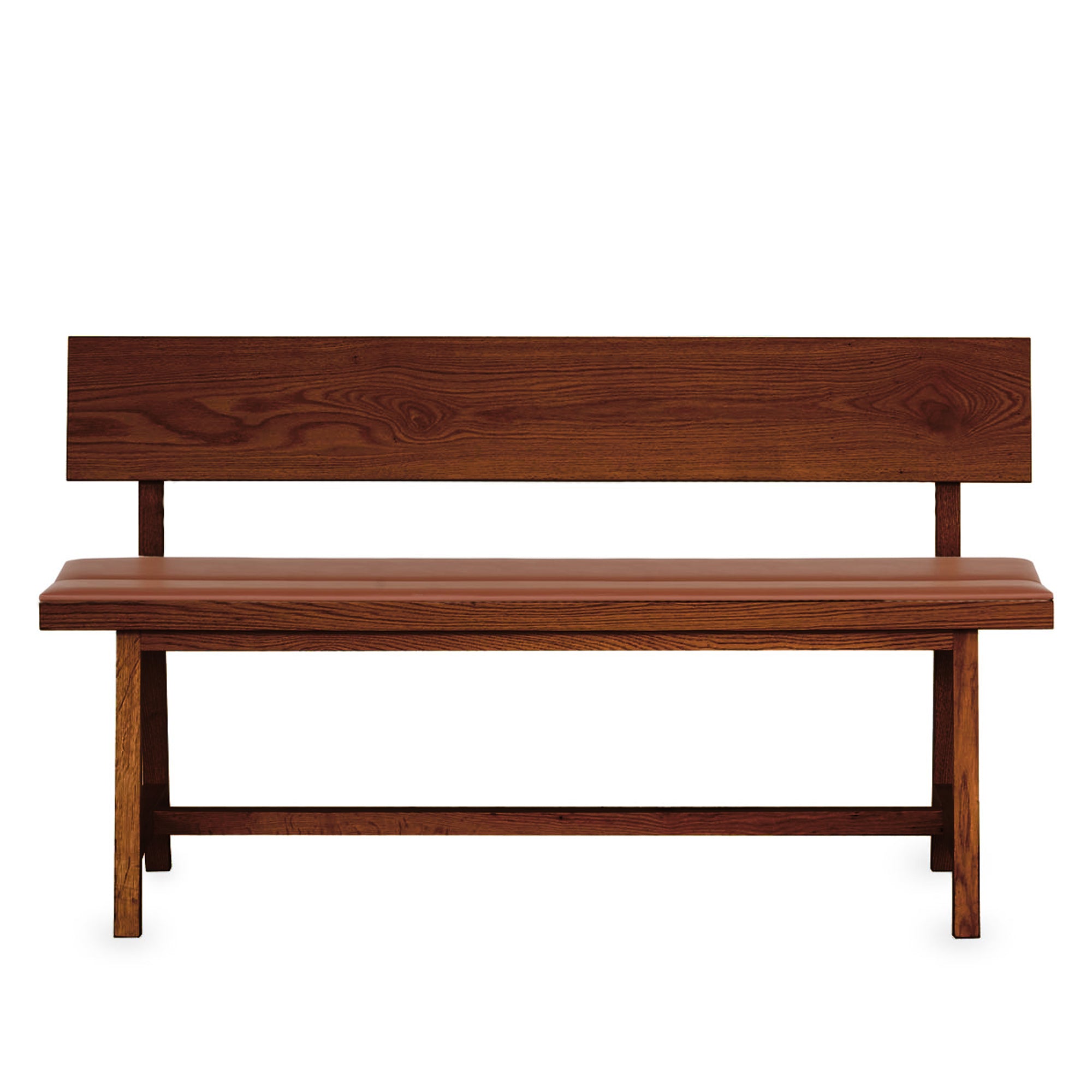 Pi Oak Backrest, Upholstered Bench Beige