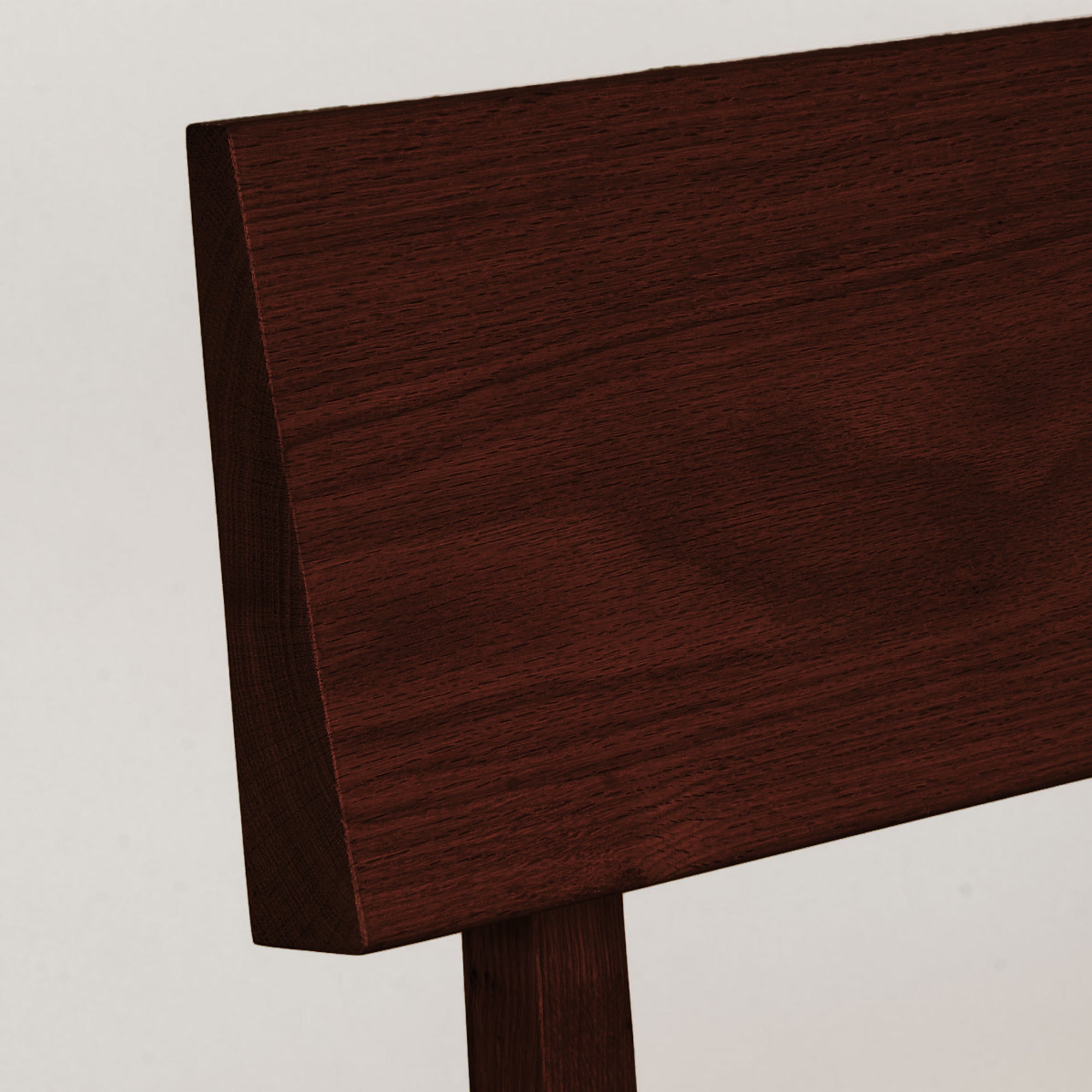 Pi Oak Backrest, Upholstered Bench Beige