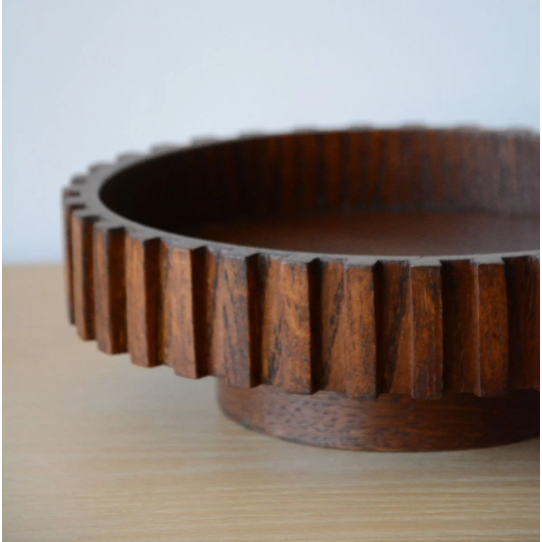 Ahşap Dönen Servis Tepsisi - Docia Serisi