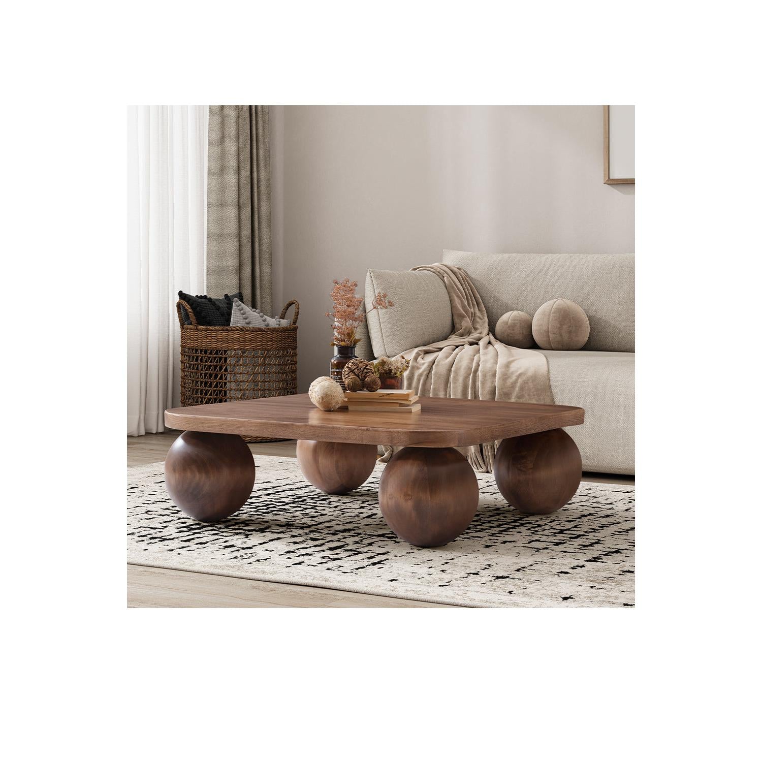 Ahşap Kare Orta Sehpa