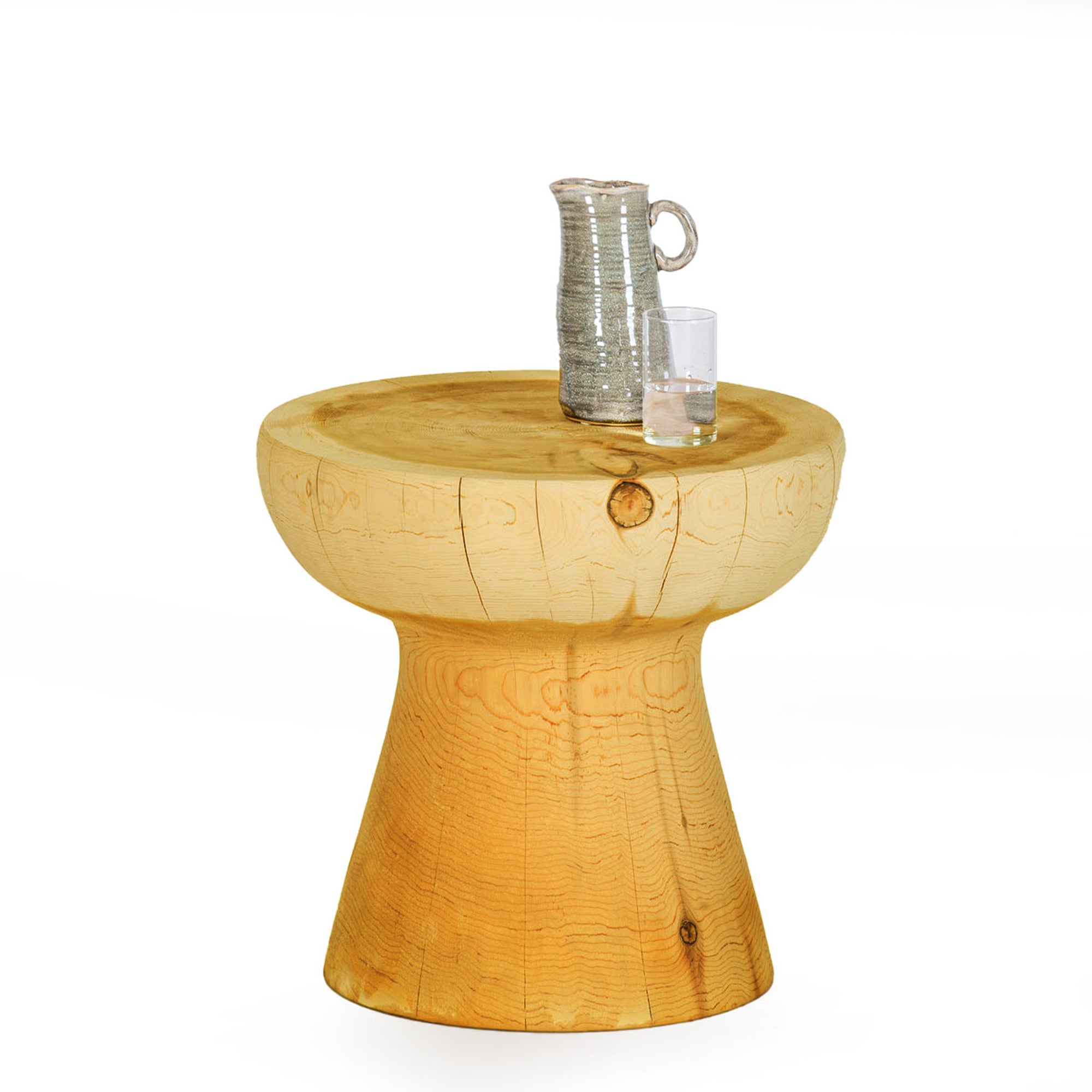 Buka Sehpa / Tabure Masif Sedir Blok Ağaç