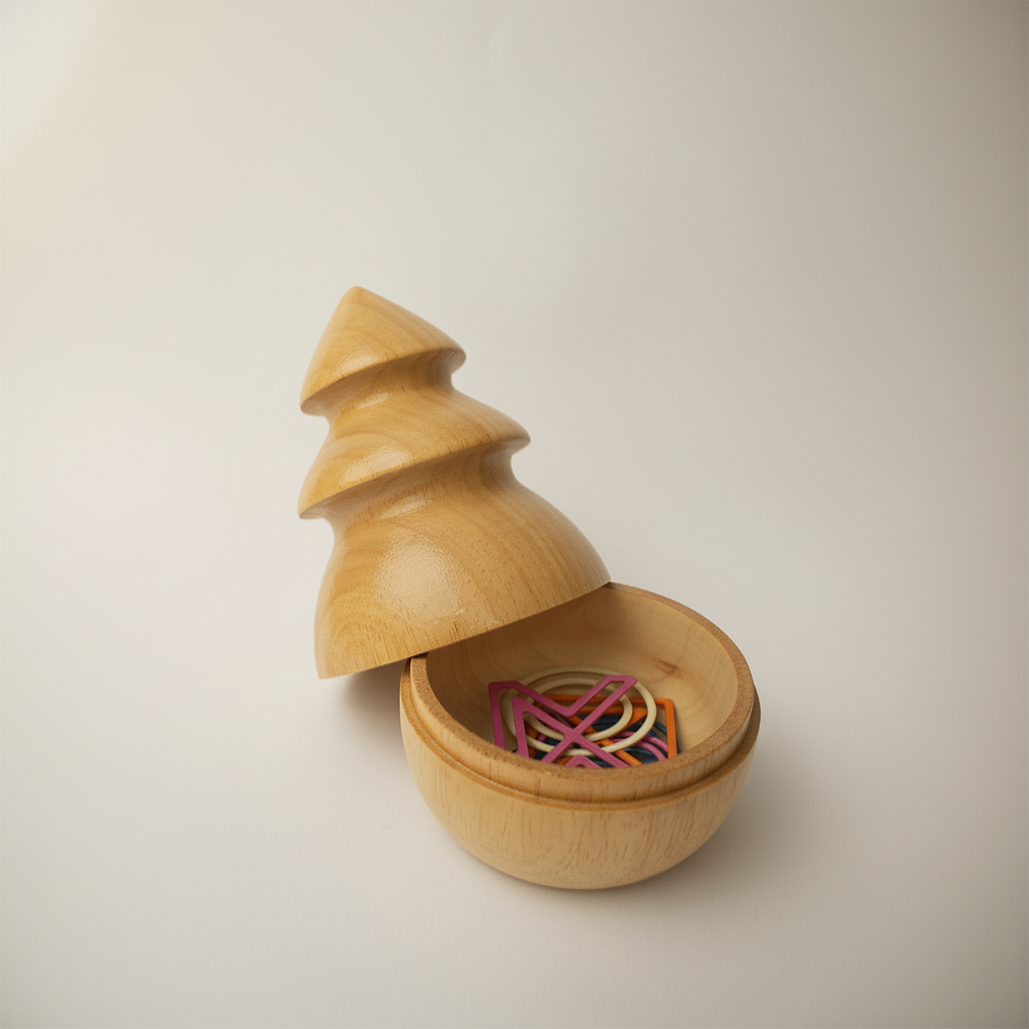 Ahşap Yılbaşı Ağacı Dekoratif Kutu