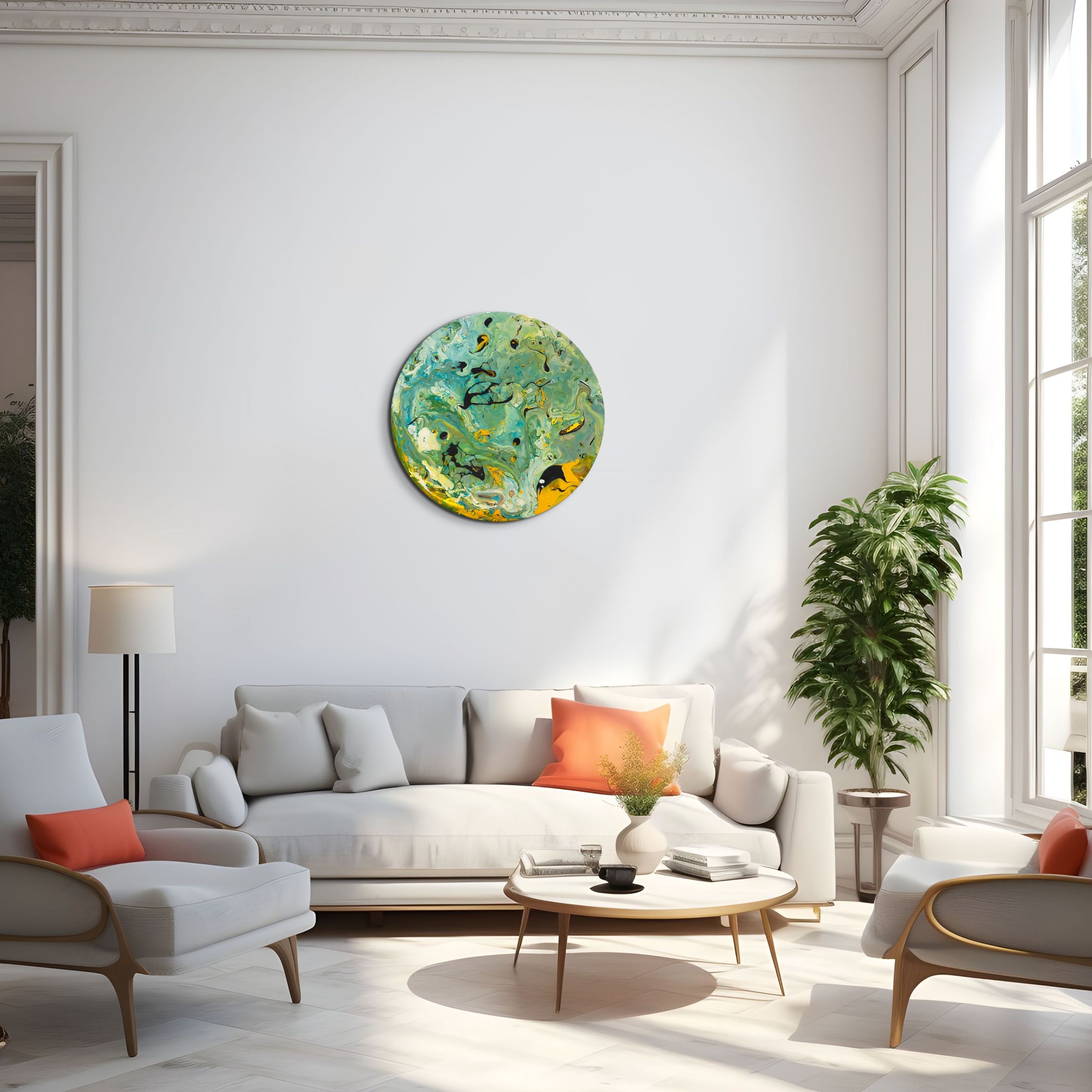 Akış- Orijinal El Yapımı Yuvarlak Tablo