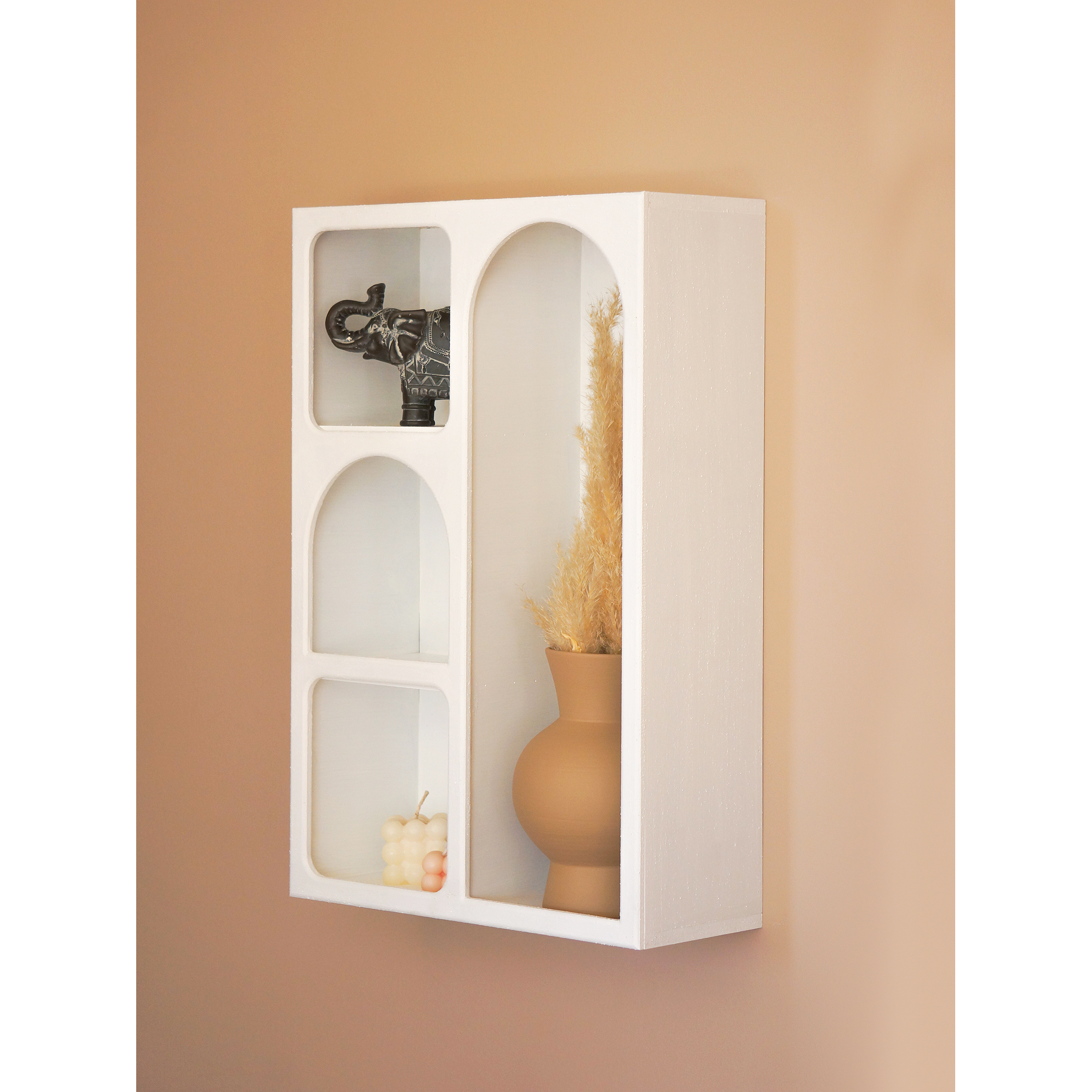 Alçı Görünümlü Duvar Rafı/Niş-Duvar Rafı-Semya Home-NowShopFun