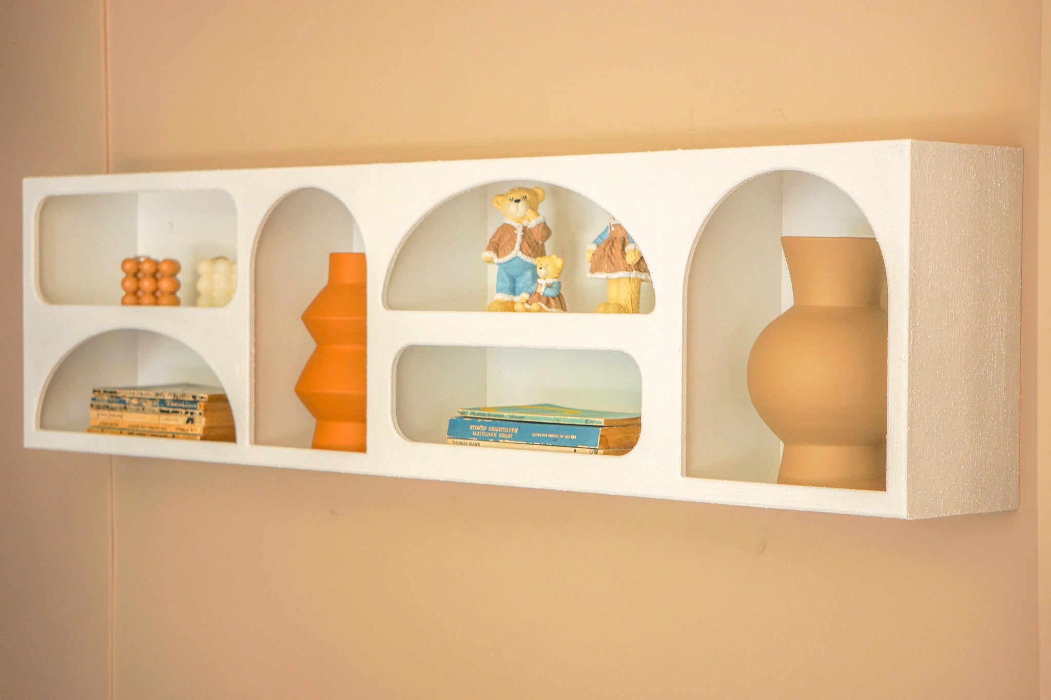 Alçı Görünümlü Duvar Rafı/Niş-Duvar Rafı-Semya Home-NowShopFun