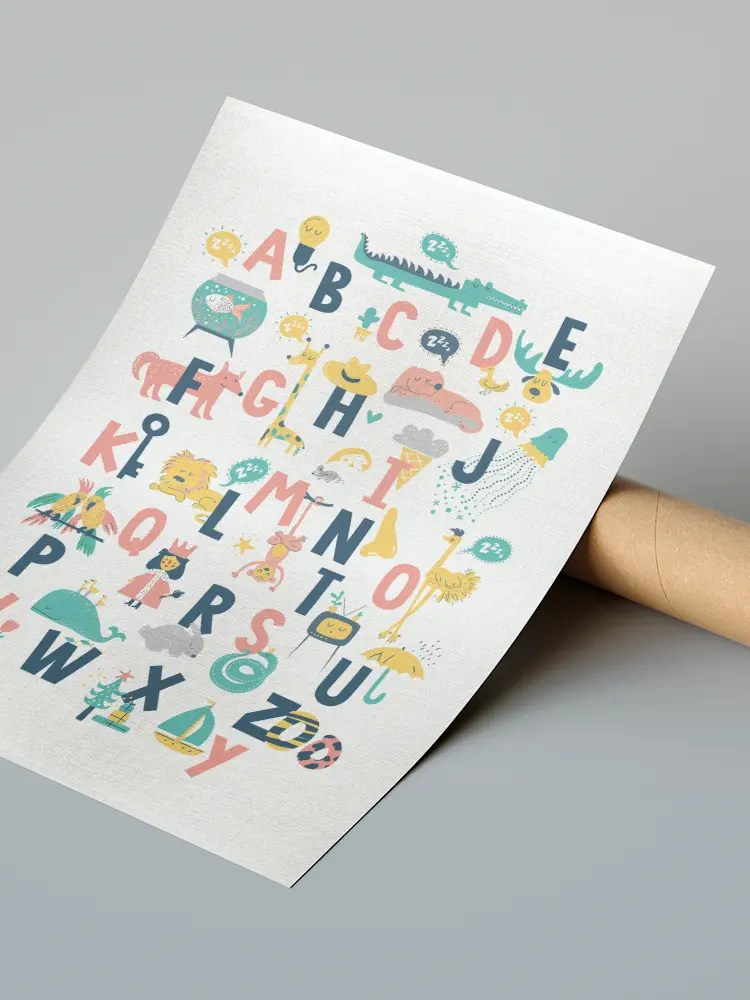 Alfabe Çerçeveli Poster