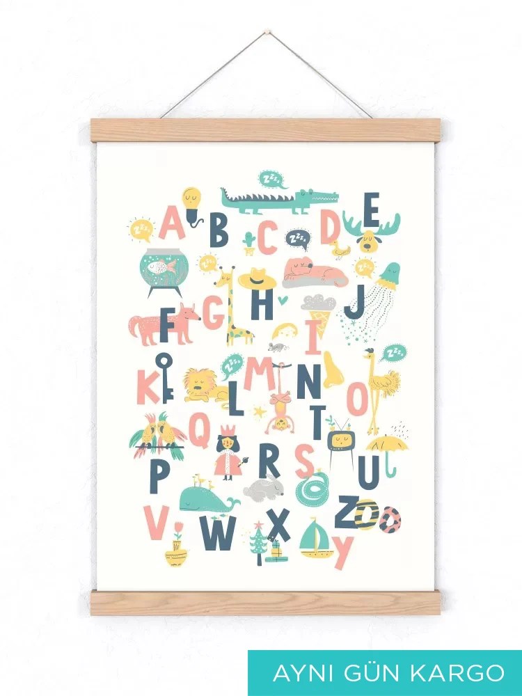 Alfabe Çerçeveli Poster