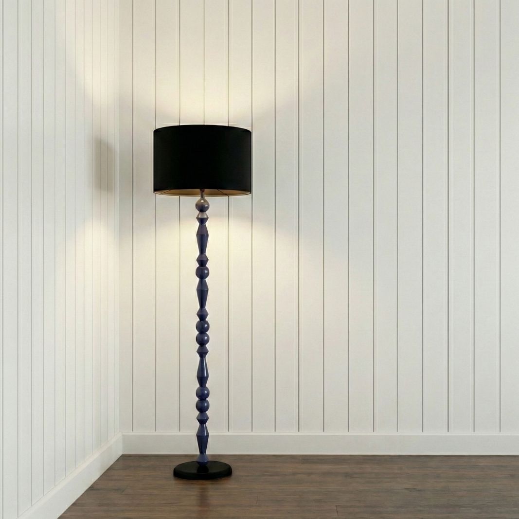 Alfie Ahşap Lambader Mavi-Lambader-Pinot Interior-NowShopFun