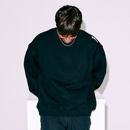 Basic Siyah Oversize Sweatshirt