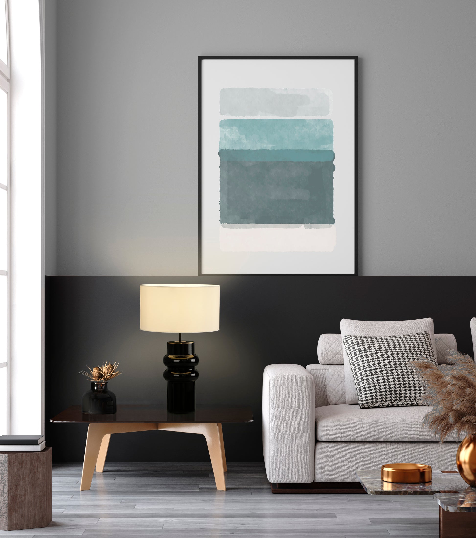 Almería Masa Lambasi 1l Shine Black Ø18x47,5 Cm E27 Led 1x15w