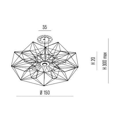 Altatensione Sarkit 1l Krom Ø150x300 Cm Led 1x30w