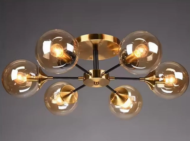 Altılı Plafonyer - Avize-Aydınlatma-Life Aydınlatma-bal cam-NowShopFun