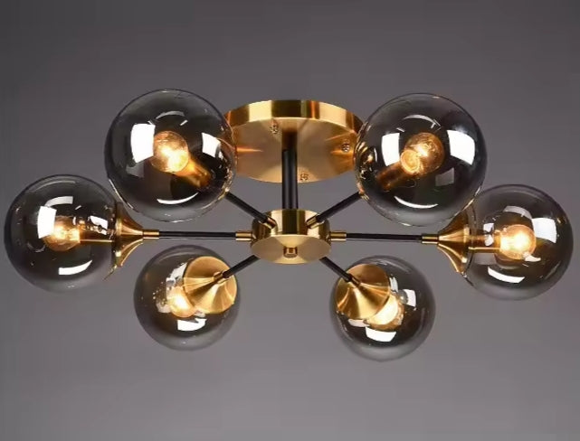 Altılı Plafonyer - Avize-Aydınlatma-Life Aydınlatma-bal cam-NowShopFun