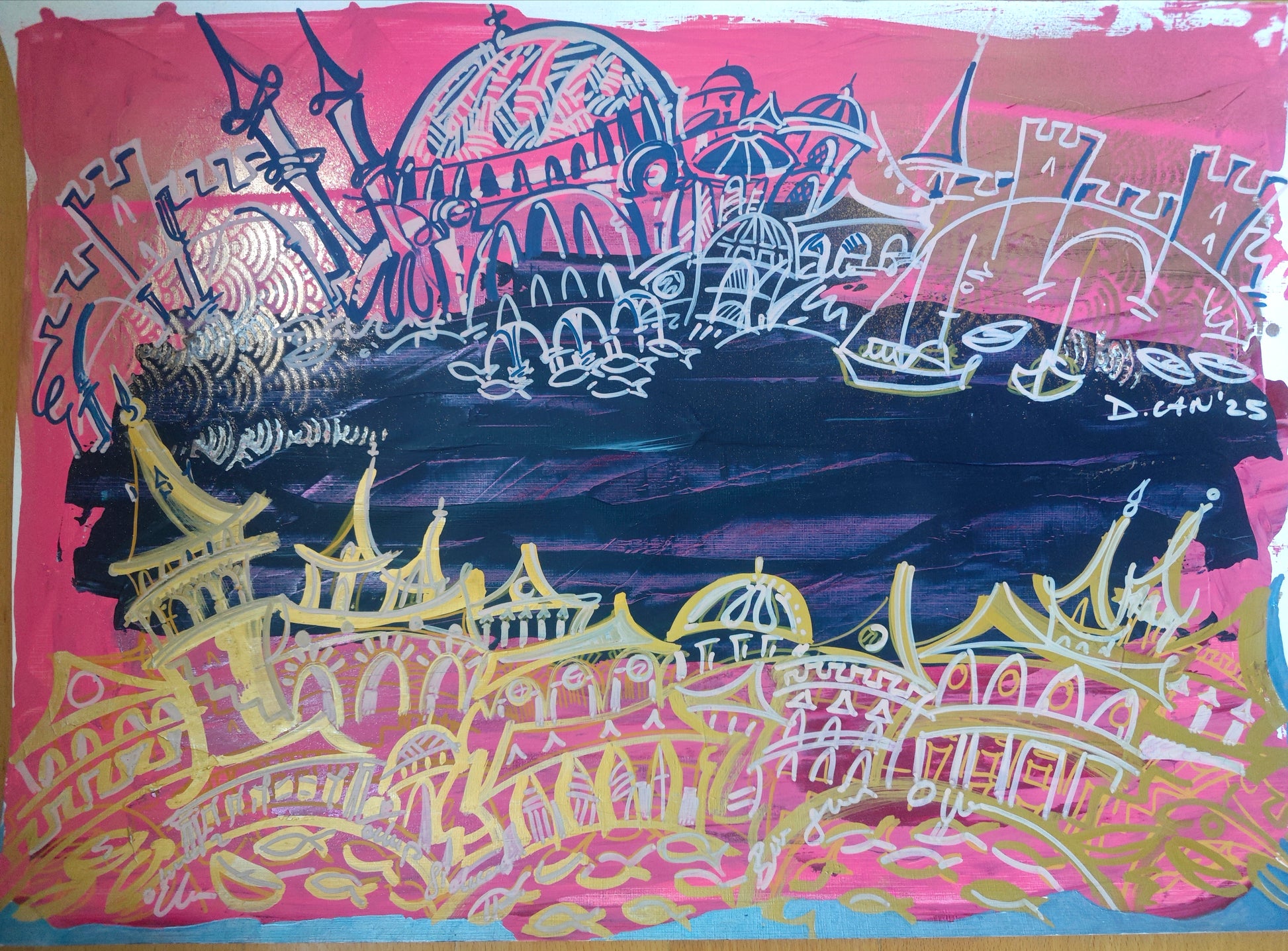 “Altın Yansımalar – İstanbul’Un Sessiz İnşası” Tablo