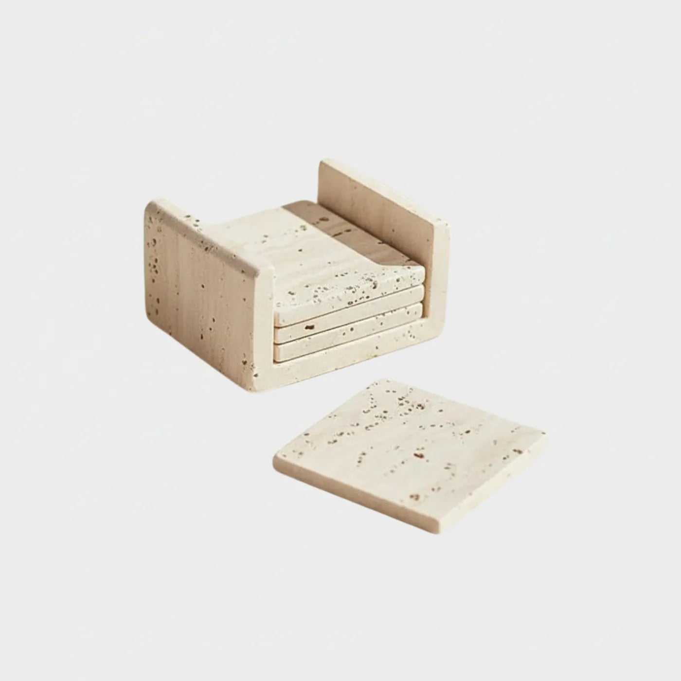 Traverten Bardak Altlığı (6'lı Set)