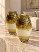 Amber Desenli Dekoratif Cam Vazo-Vazo-Garni Design House-NowShopFun